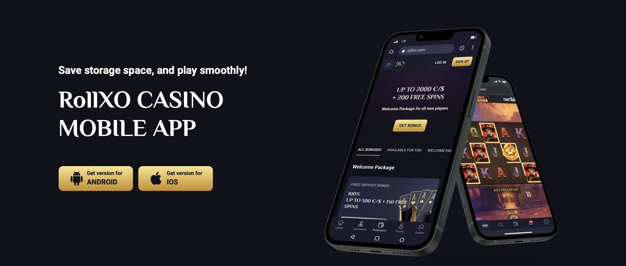 mobile-app RollXO Casino